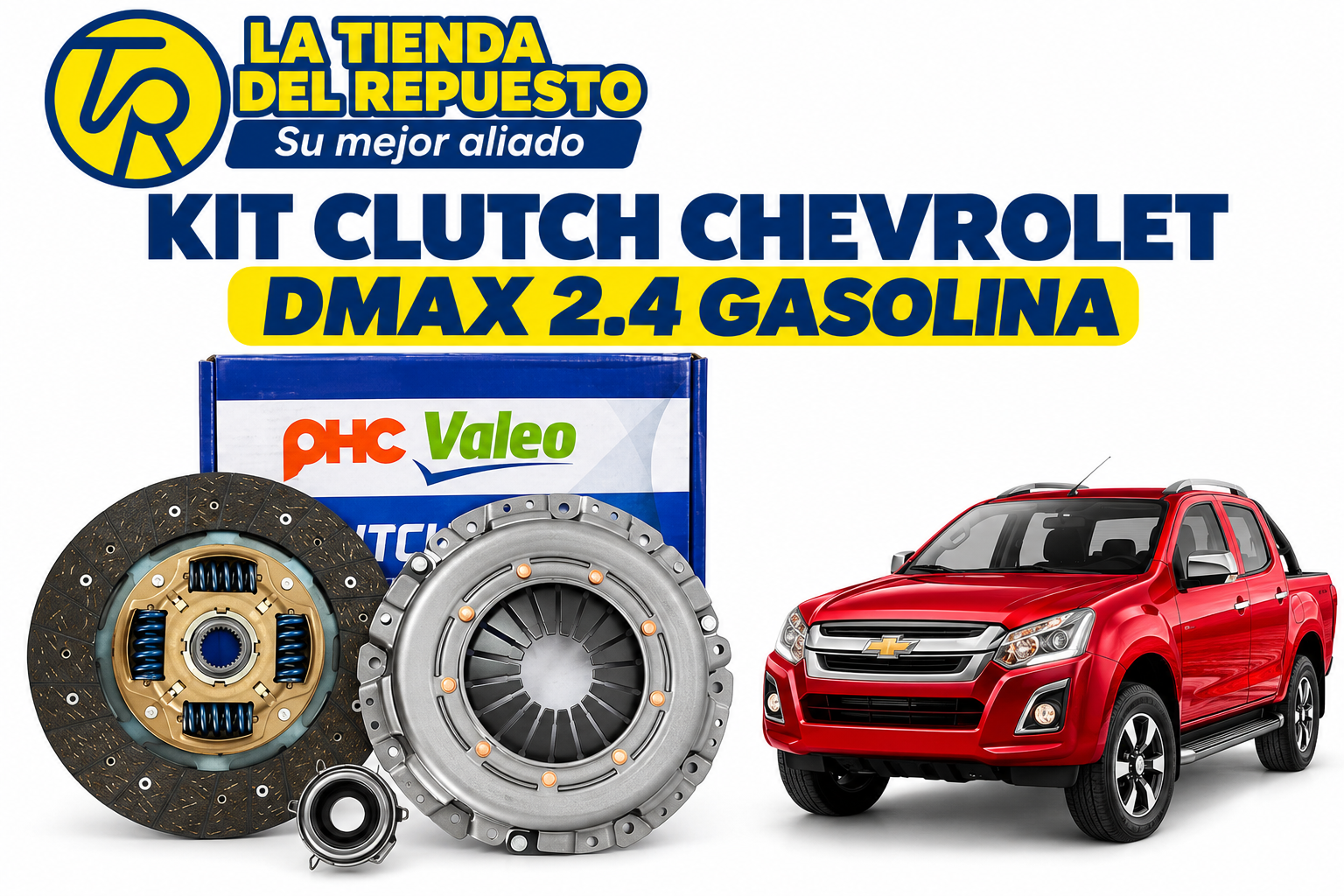 Kit de embrague Chevrolet D-Max 2.4 presentado por La Tienda del Repuesto